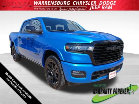 Blue 2026 Ram 1500 Laramie for sale in Warrensburg, MO