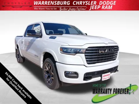 White 2026 Ram 1500 Laramie for sale in Warrensburg, MO