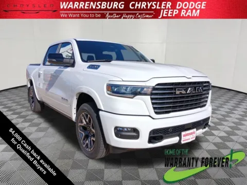 White 2026 Ram 1500 Laramie for sale in Warrensburg, MO