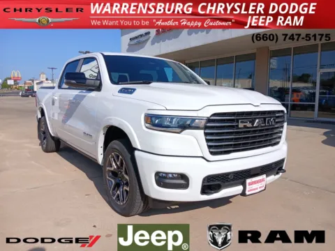 White 2026 Ram 1500 Laramie for sale in Warrensburg, MO