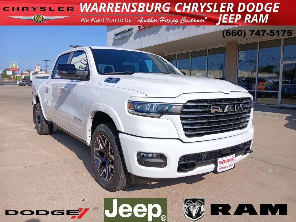 White 2026 Ram 1500 Laramie for sale in Warrensburg, MO