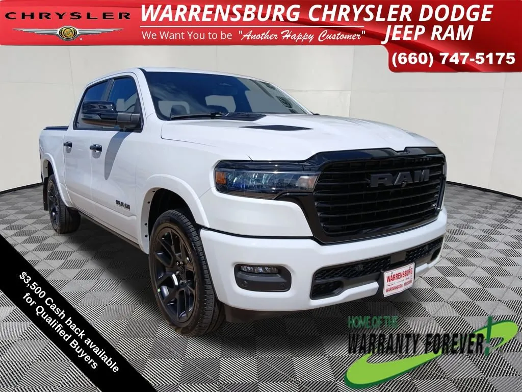 White 2026 Ram 1500 Laramie for sale in Warrensburg, MO