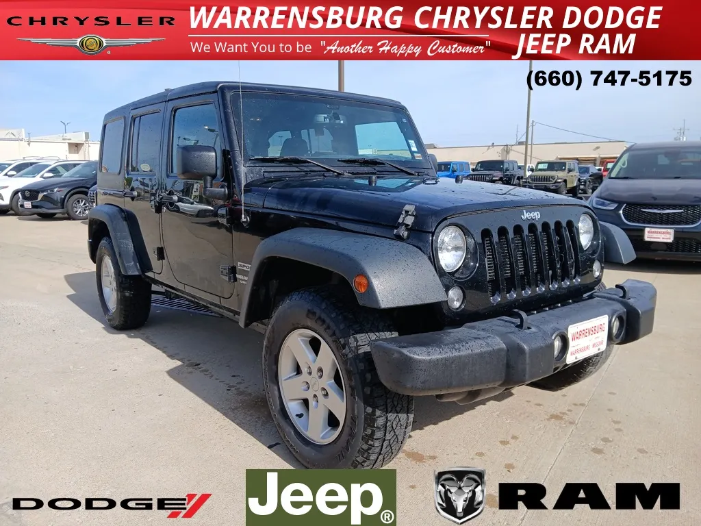Black 2016 Jeep Wrangler Unlimited Sport for sale in Warrensburg, MO