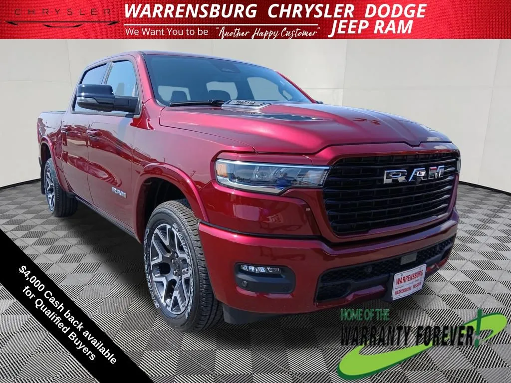 Red 2026 Ram 1500 Laramie for sale in Warrensburg, MO