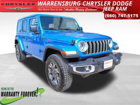 Blue 2025 Jeep Wrangler Sahara for sale in Warrensburg, MO