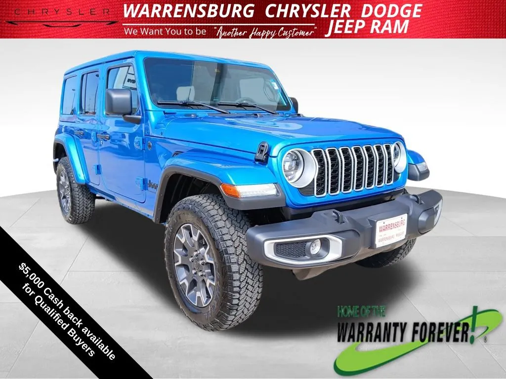 Blue 2025 Jeep Wrangler Sahara for sale in Warrensburg, MO