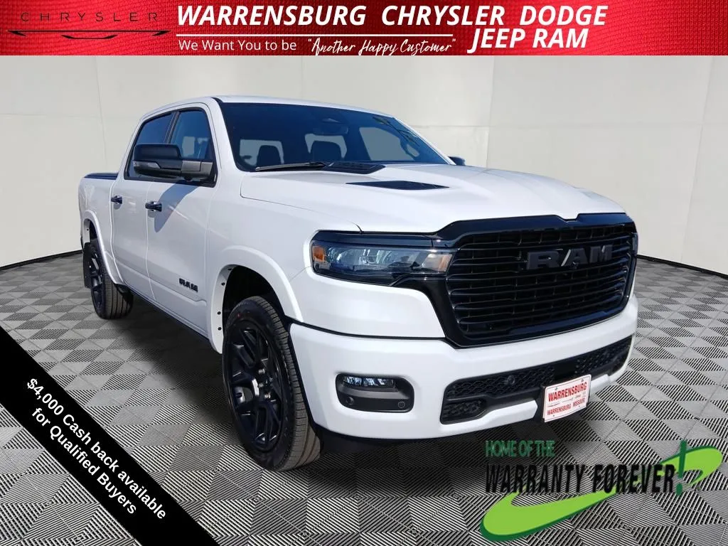 White 2026 Ram 1500 Laramie for sale in Warrensburg, MO
