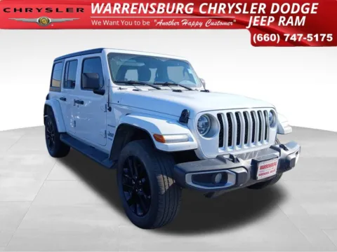 White 2021 Jeep Wrangler Unlimited Sahara 4xe for sale in Warrensburg, MO