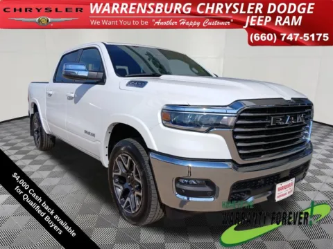 White 2026 Ram 1500 Laramie for sale in Warrensburg, MO