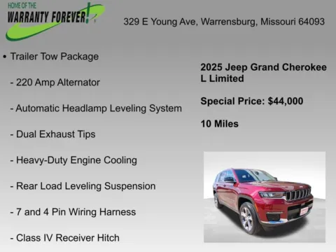 More photos of 2025 Jeep Grand Cherokee L Limited at Warrensburg CDJR, MO