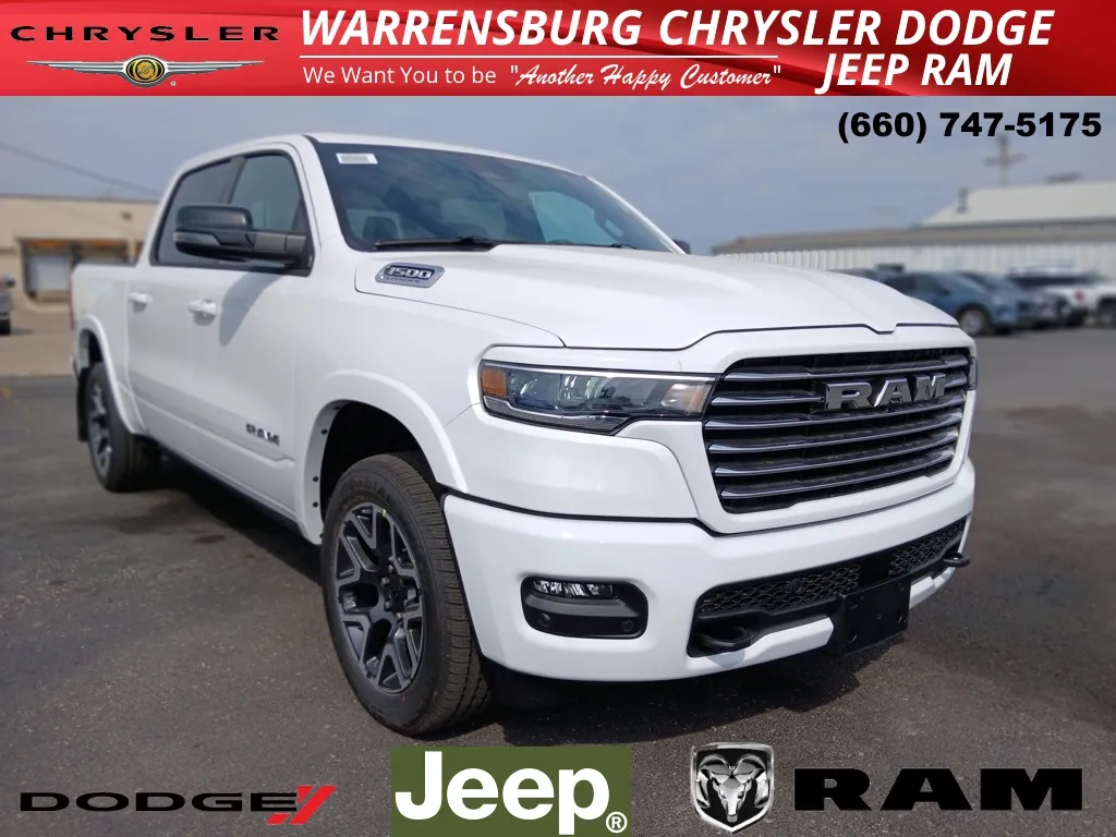 White 2026 Ram 1500 Laramie for sale in Warrensburg, MO