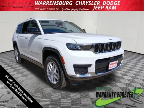 White 2025 Jeep Grand Cherokee L Laredo for sale in Warrensburg, MO