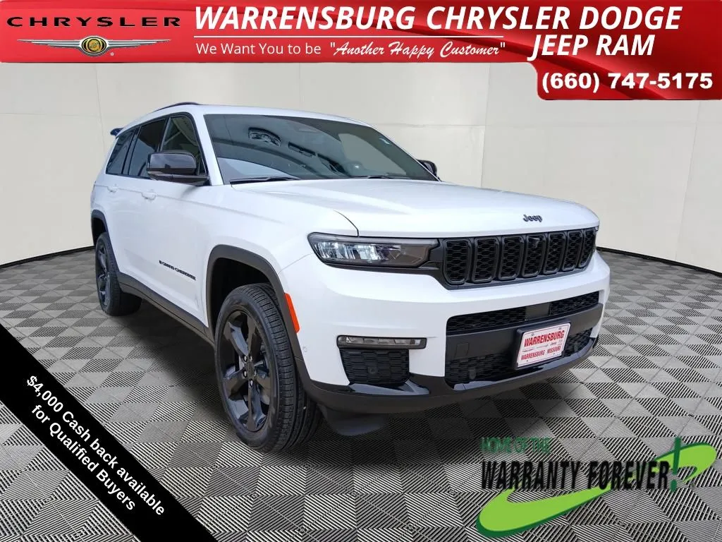 White 2025 Jeep Grand Cherokee L Limited for sale in Warrensburg, MO