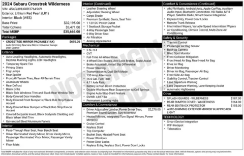 Red 2024 Subaru Crosstrek Wilderness for sale in Warrensburg, MO
