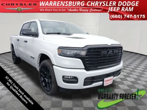 White 2025 Ram 1500 Laramie for sale in Warrensburg, MO