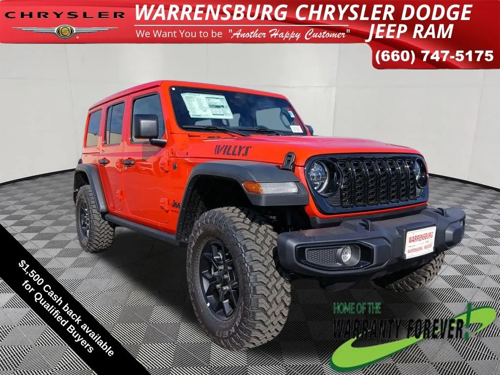 Red 2026 Jeep Wrangler Willys for sale in Warrensburg, MO