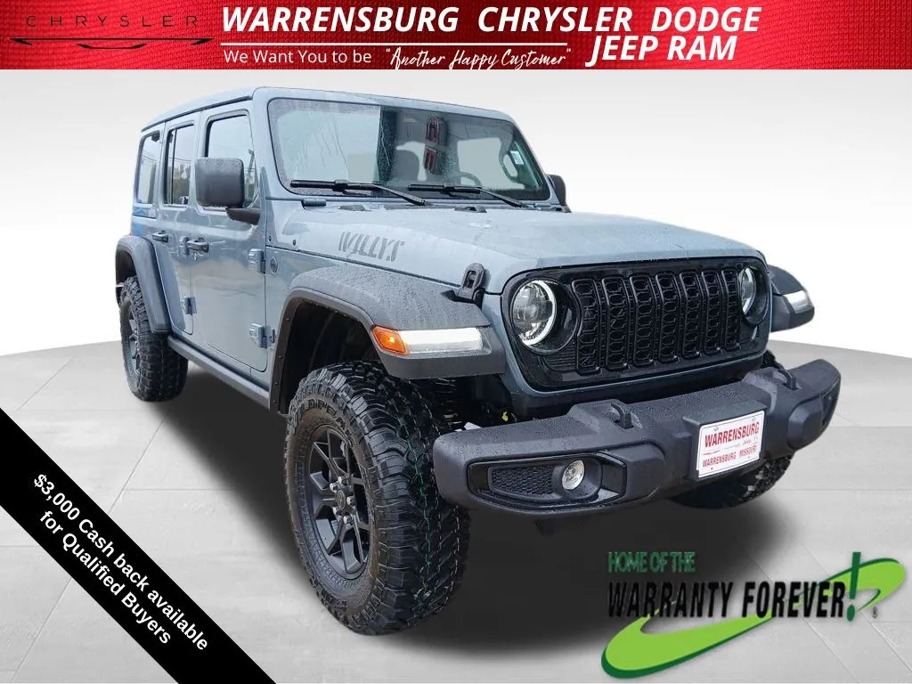 Gray 2026 Jeep Wrangler Willys for sale in Warrensburg, MO