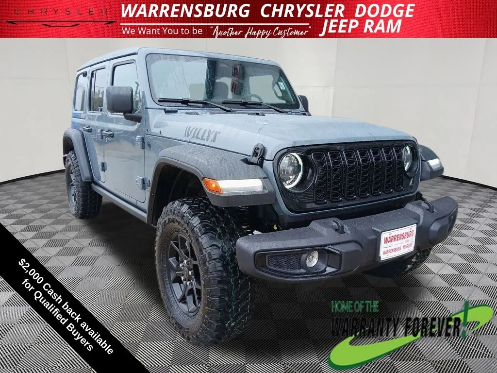 Gray 2026 Jeep Wrangler Willys for sale in Warrensburg, MO