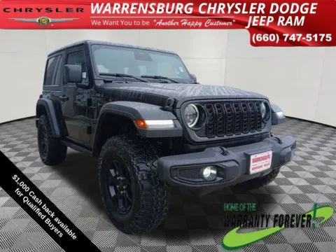 Black 2026 Jeep Wrangler Willys for sale in Warrensburg, MO
