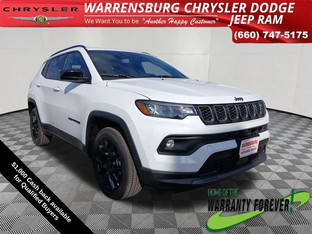 White 2026 Jeep Compass Latitude for sale in Warrensburg, MO
