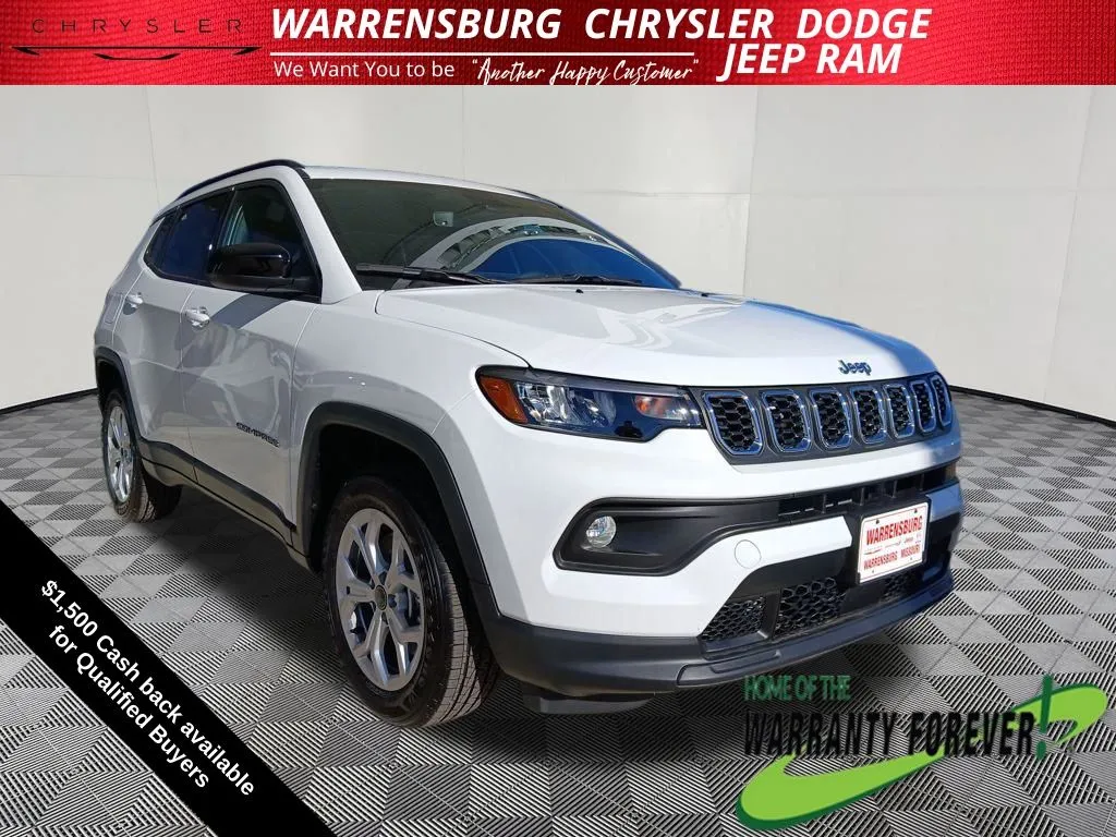 White 2026 Jeep Compass Latitude for sale in Warrensburg, MO