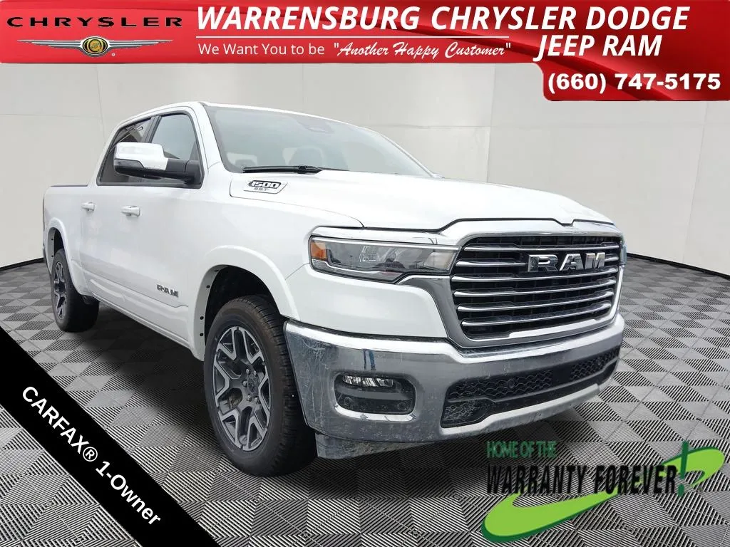 White 2025 Ram 1500 Laramie for sale in Warrensburg, MO