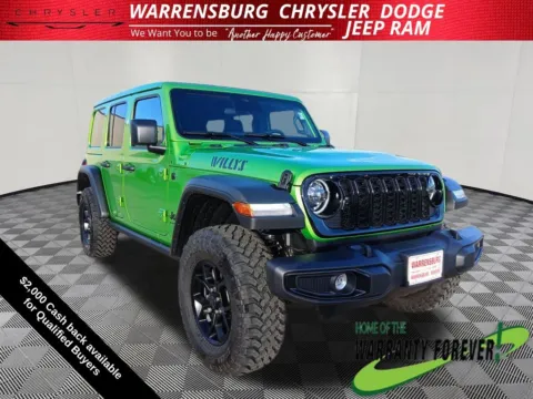 Green 2026 Jeep Wrangler Willys for sale in Warrensburg, MO