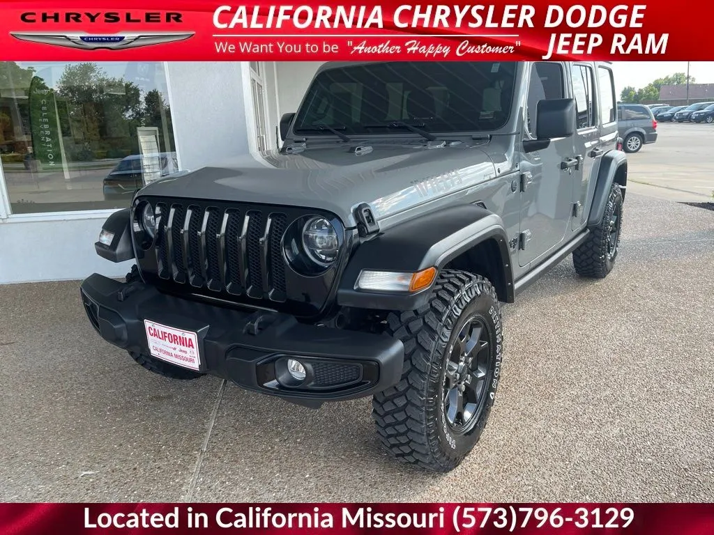 Gray 2021 Jeep Wrangler Unlimited Willys for sale in California, MO