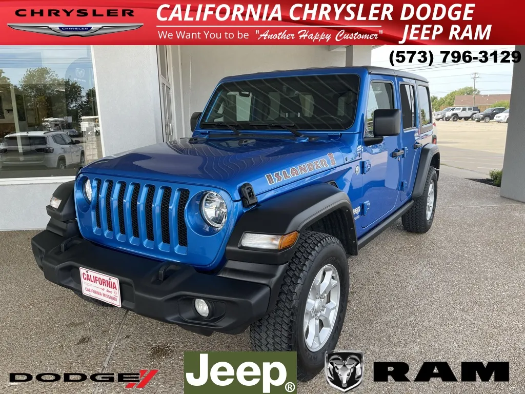 Blue 2021 Jeep Wrangler Unlimited Islander for sale in California, MO