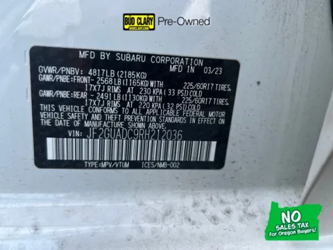 White 2024 Subaru Crosstrek Premium for sale in Longview, WA