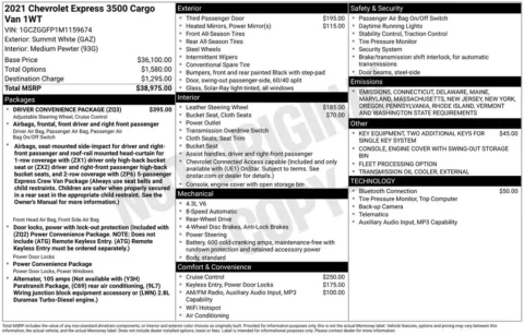 Photos of 2021 Chevrolet Express 3500 Work Van for sale in Longview, WA at Chevrolet Longview