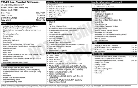 Photos of 2024 Subaru Crosstrek Wilderness for sale in Longview, WA at Chevrolet Longview