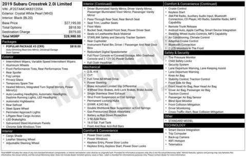 Photos of 2019 Subaru Crosstrek 2.0i Limited for sale in Longview, WA at Chevrolet Longview