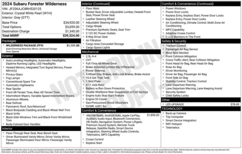 Photos of 2024 Subaru Forester Wilderness for sale in Longview, WA at Chevrolet Longview