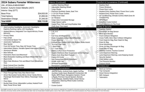 Another view of 2024 Subaru Forester Wilderness for sale in Longview, WA at Bud Clary Chevrolet Longview