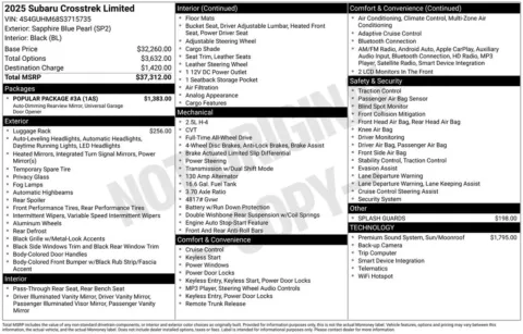 Another view of 2025 Subaru Crosstrek Limited for sale in Longview, WA at Bud Clary Chevrolet Longview