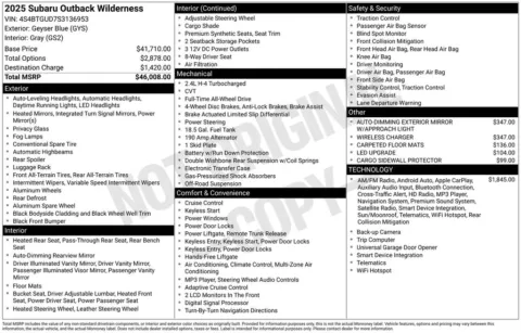 Another view of 2025 Subaru Outback Wilderness for sale in Longview, WA at Bud Clary Chevrolet Longview
