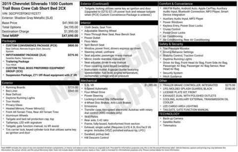 Another view of 2019 Chevrolet Silverado 1500 Custom Trail Boss for sale in Longview, WA at Bud Clary Chevrolet Longview