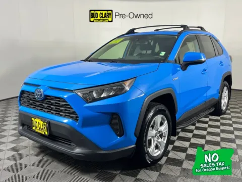 Blue 2019 Toyota RAV4 Hybrid LE for sale in Longview, WA