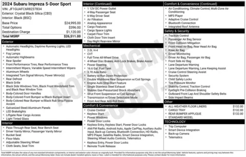 More photos of 2024 Subaru Impreza Sport at Bud Clary Chevrolet Longview, WA