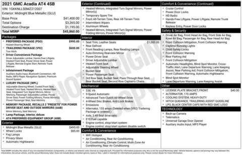 Another view of 2021 GMC Acadia AT4 for sale in Longview, WA at Bud Clary Chevrolet Longview