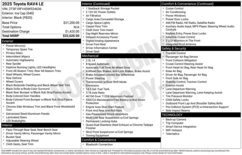 Another view of 2025 Toyota RAV4 LE for sale in Longview, WA at Bud Clary Chevrolet Longview