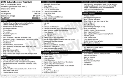 Another view of 2025 Subaru Forester Premium for sale in Longview, WA at Bud Clary Chevrolet Longview