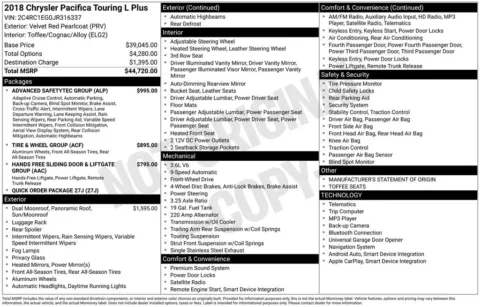 Another view of 2018 Chrysler Pacifica Touring L Plus for sale in Longview, WA at Bud Clary Chevrolet Longview