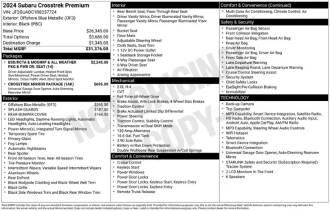 Another view of 2024 Subaru Crosstrek Premium for sale in Longview, WA at Bud Clary Chevrolet Longview