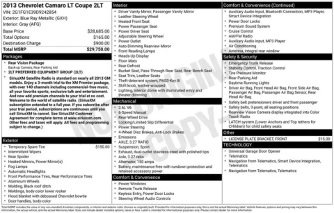 Another view of 2013 Chevrolet Camaro 2LT for sale in Longview, WA at Bud Clary Chevrolet Longview