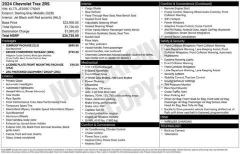 Another view of 2024 Chevrolet Trax 2RS for sale in Longview, WA at Bud Clary Chevrolet Longview