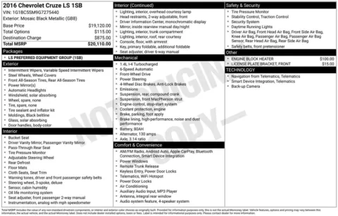 Another view of 2016 Chevrolet Cruze LS for sale in Longview, WA at Bud Clary Chevrolet Longview