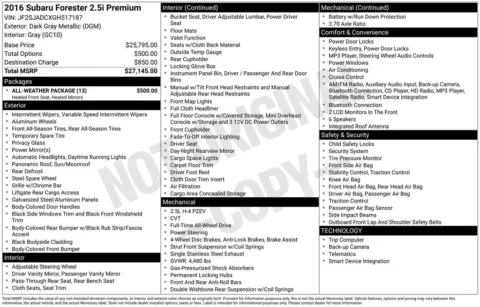 Another view of 2016 Subaru Forester 2.5i Premium for sale in Longview, WA at Bud Clary Chevrolet Longview