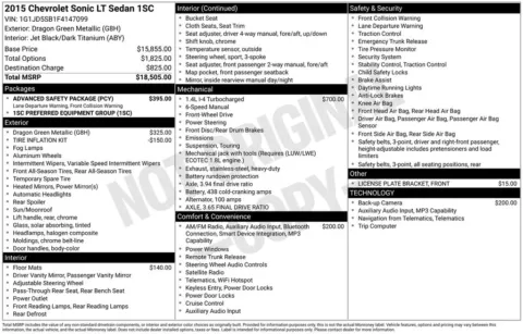 Another view of 2015 Chevrolet Sonic LT for sale in Longview, WA at Bud Clary Chevrolet Longview